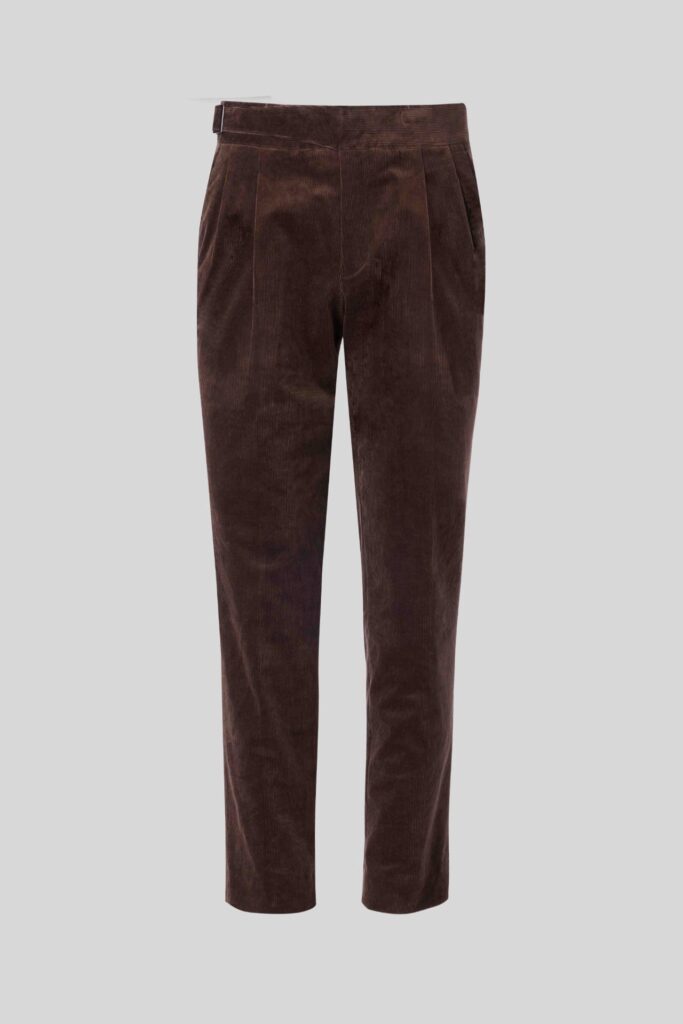 Brown Stretch Corduroy Trousers