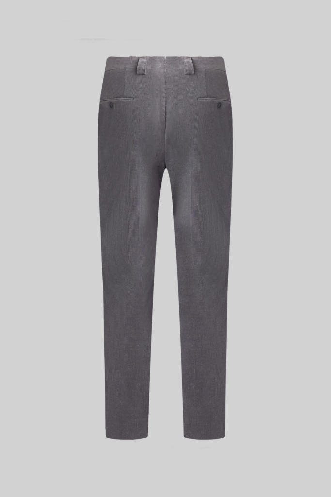 Grey Stretch Corduroy Trousers