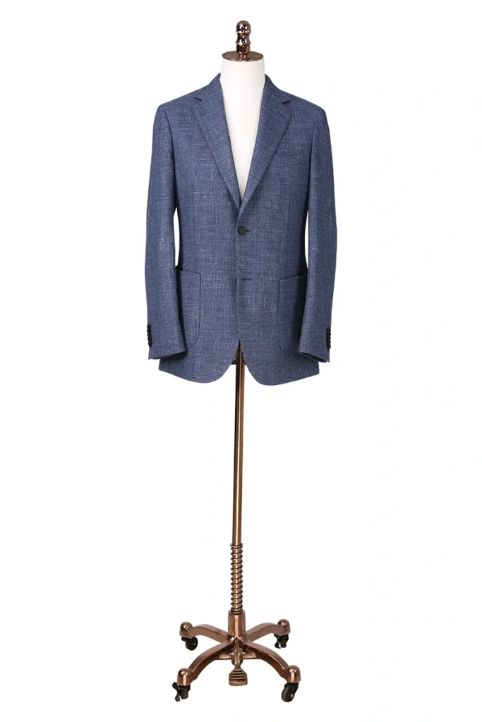 Blue Wool-Silk Jacket