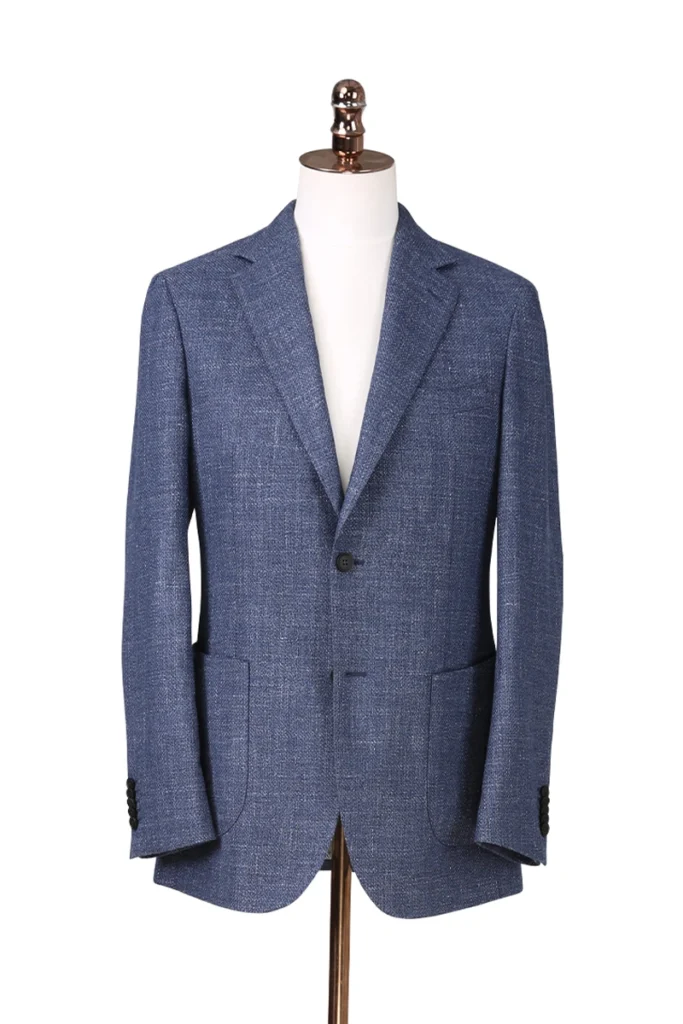 Blue Wool-Silk Jacket