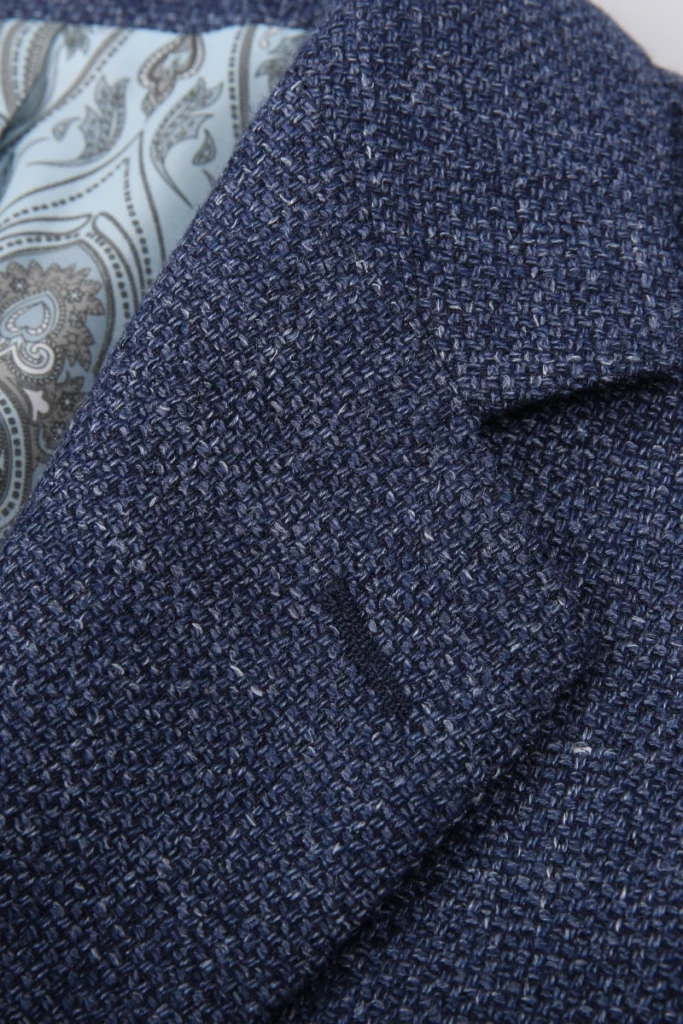 Blue Wool-Silk Jacket