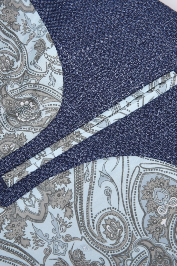 Blue Wool-Silk Jacket