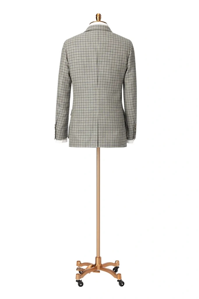 Checked Wool-Silk-Linen Jacket