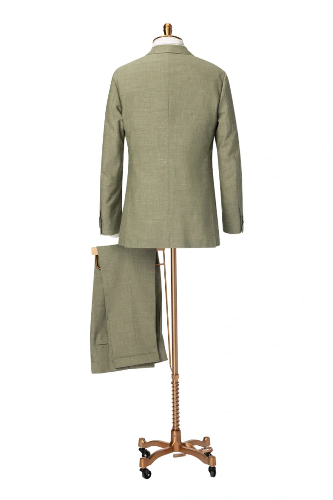 Light Olive Double-Breasted Suit