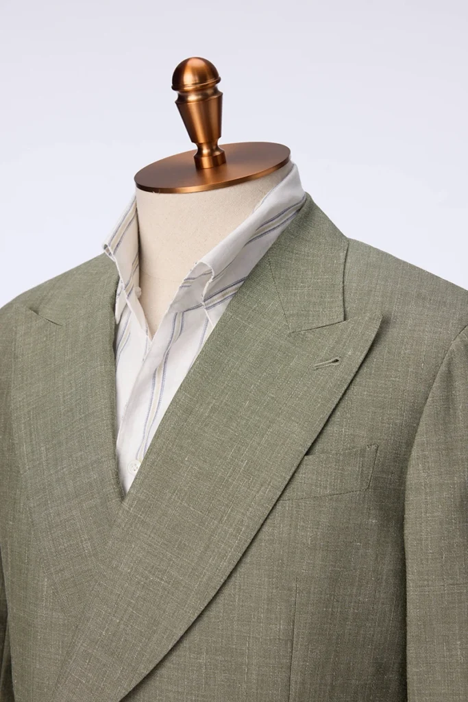 Light Olive Double-Breasted Suit