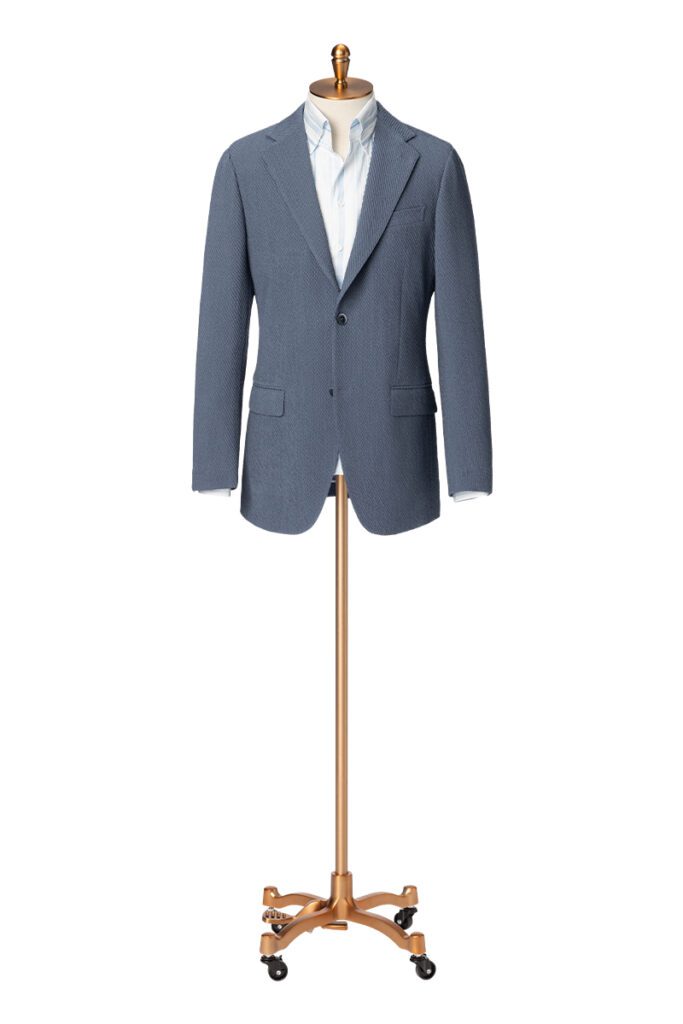 Blue Stretch Wool Jacket