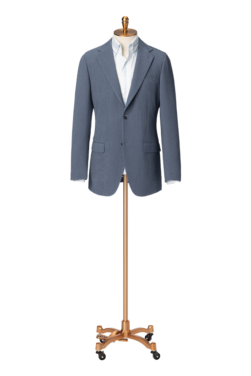 Blue Stretch Wool Jacket