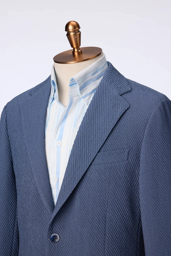 Blue Stretch Wool Jacket