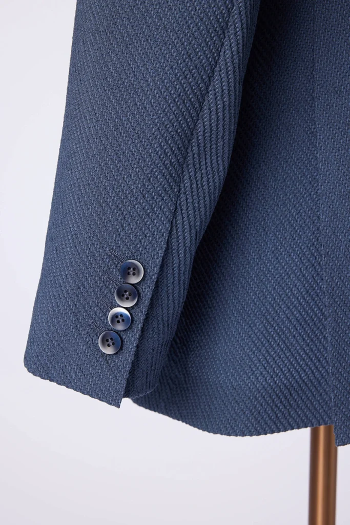 Blue Stretch Wool Jacket