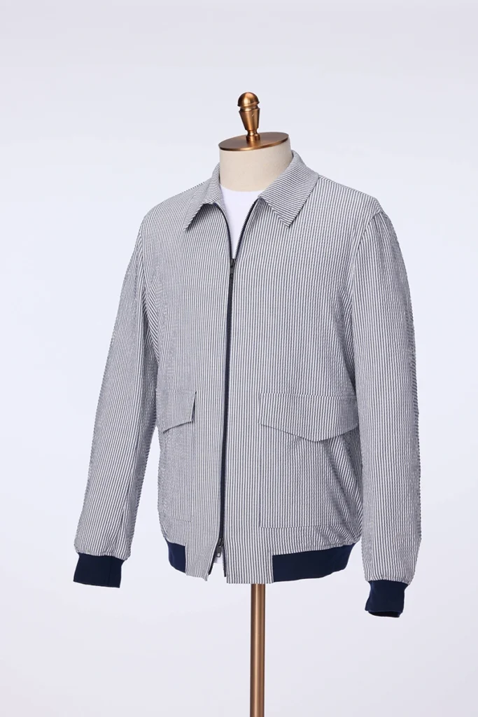 Wool Blend Bubble Gauze Jacket