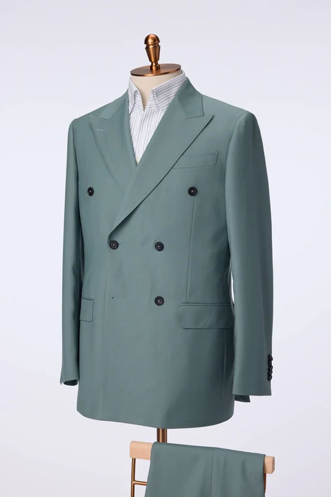 Light Aqua Green Double Breasted Suit