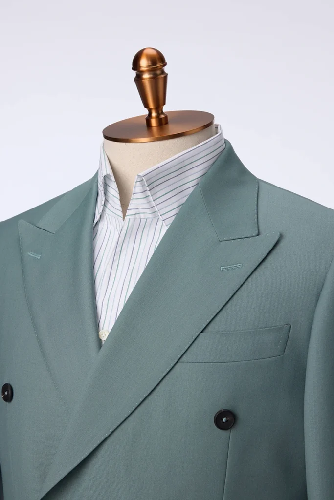 Light Aqua Green Double Breasted Suit