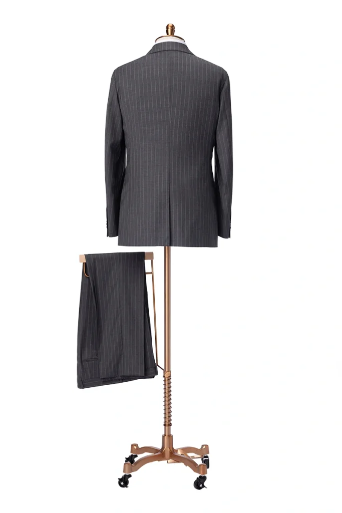 Grey Chalk Stripe Double Breasted Suit