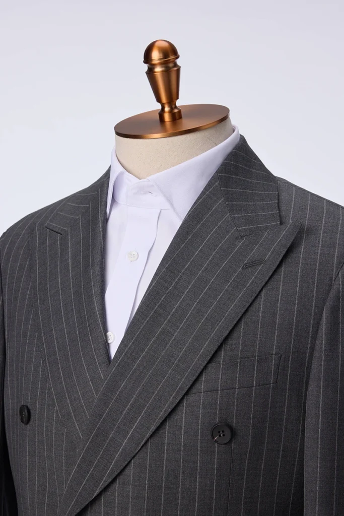 Grey Chalk Stripe Double Breasted Suit