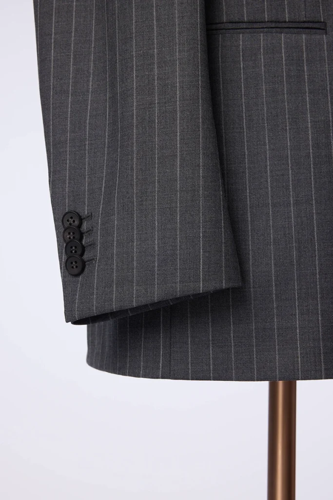 Grey Chalk Stripe Double Breasted Suit