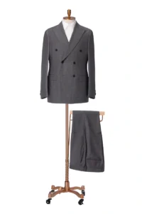 Grey Check Double-Breasted Suit