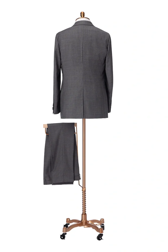 Grey Check Double-Breasted Suit