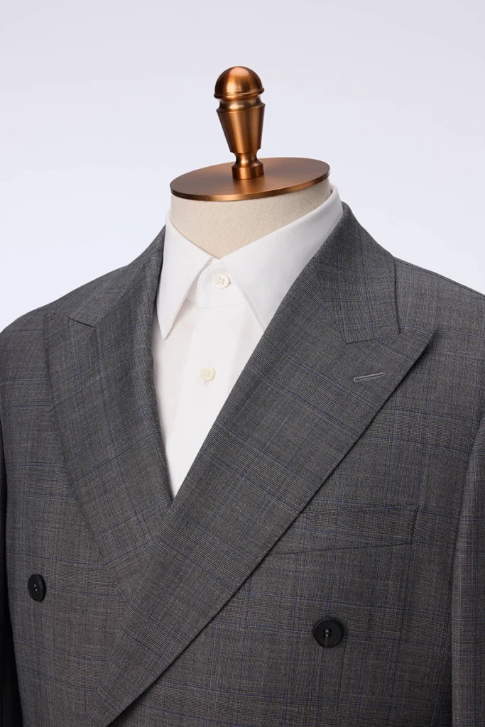Grey Check Double-Breasted Suit
