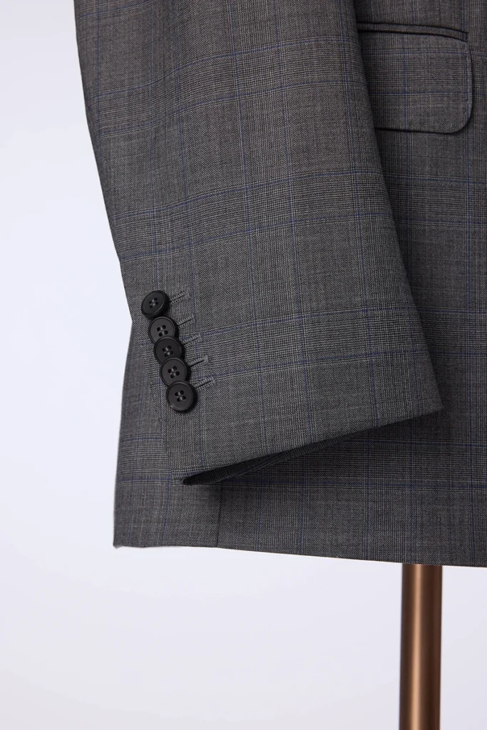 Grey Check Double-Breasted Suit