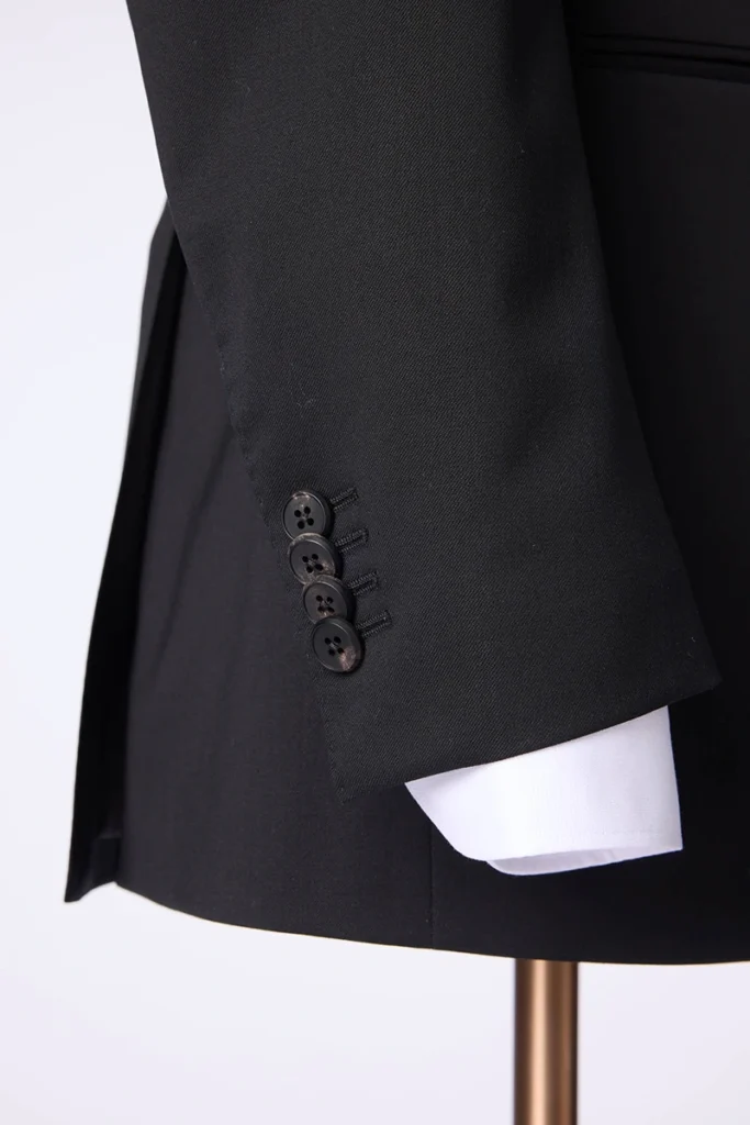 Classic Black Double Breasted Suit