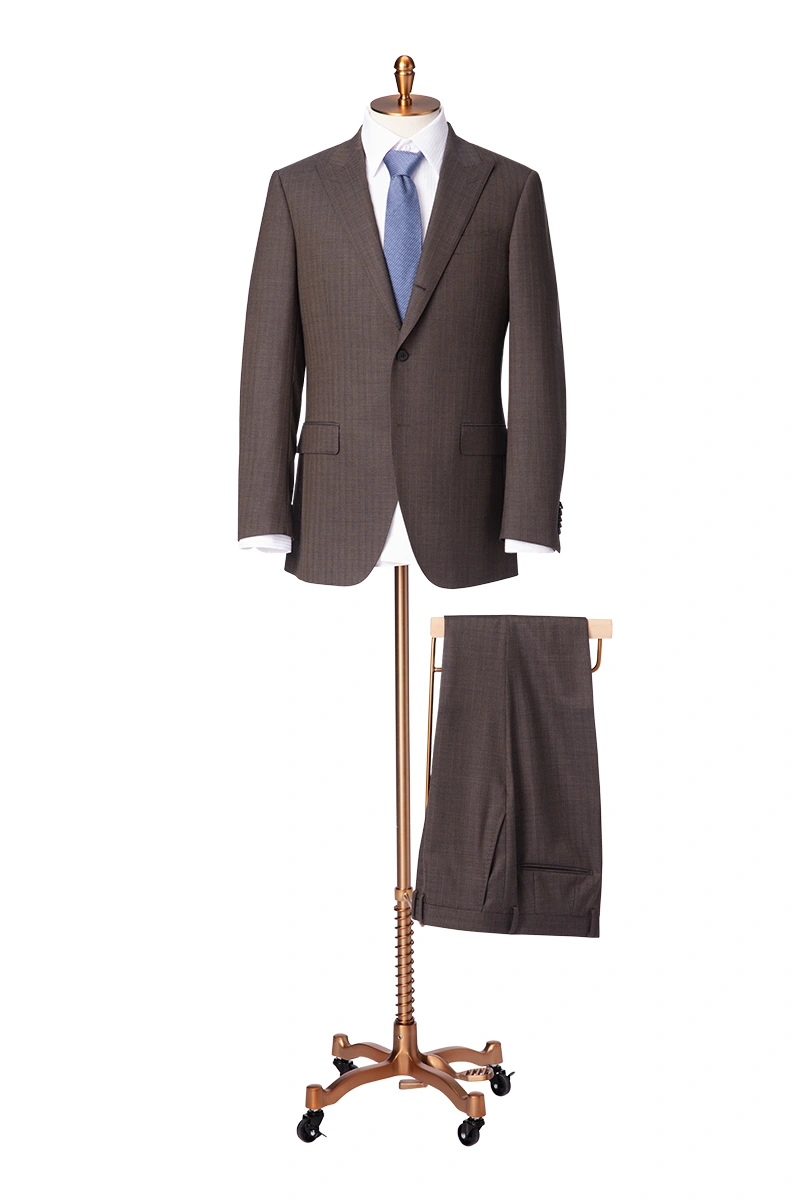 Brown Herringbone Suit