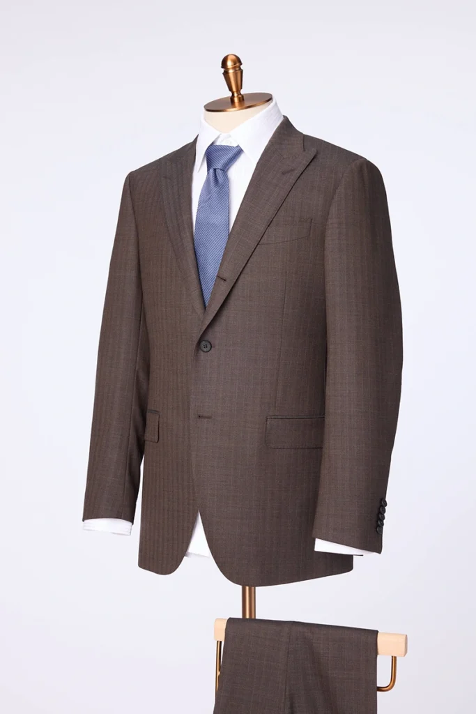 Brown Herringbone Suit