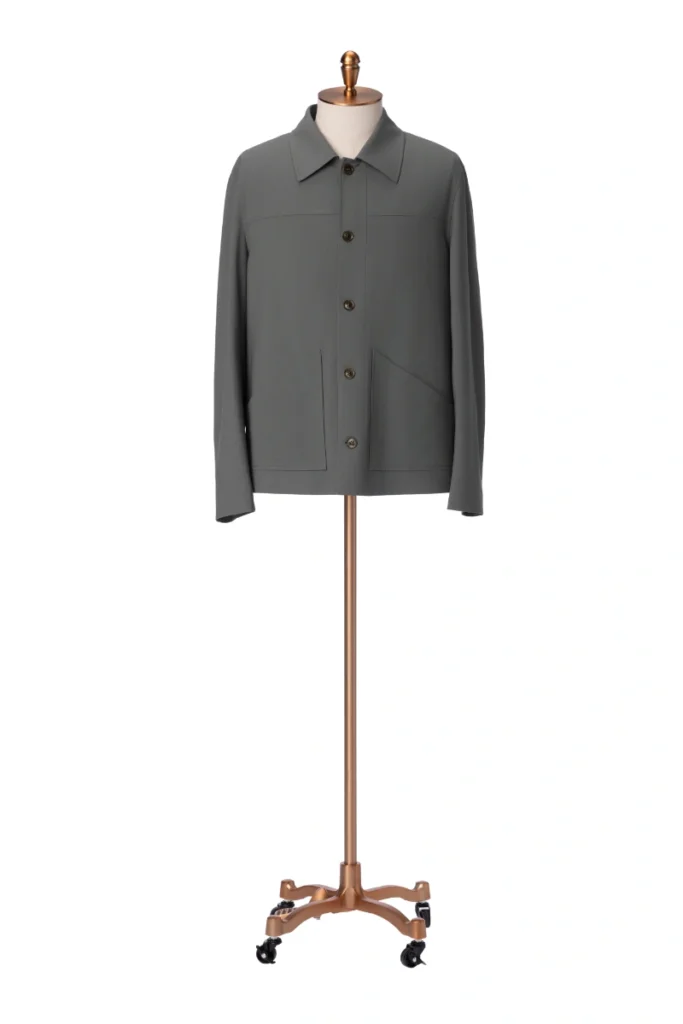 Grey Wool-Stretch Commuter Jacket