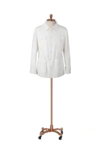 White Linen Safari Jacket