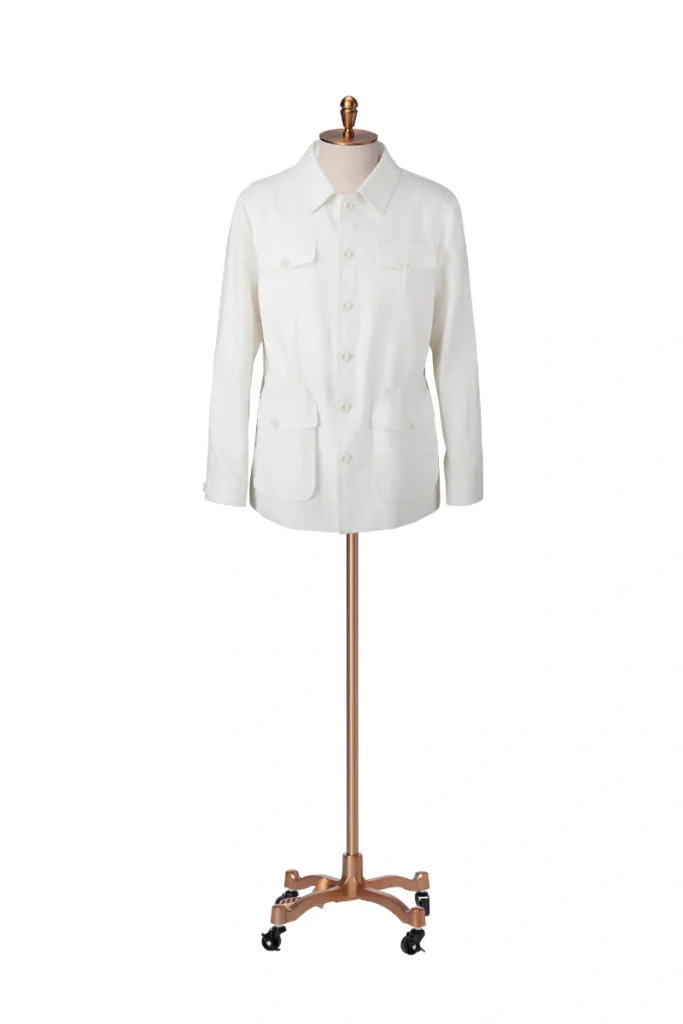 White Linen Safari Jacket