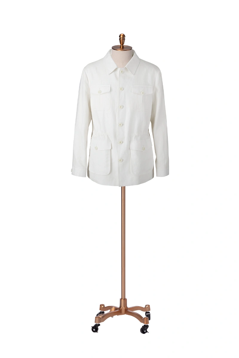 White Linen Safari Jacket