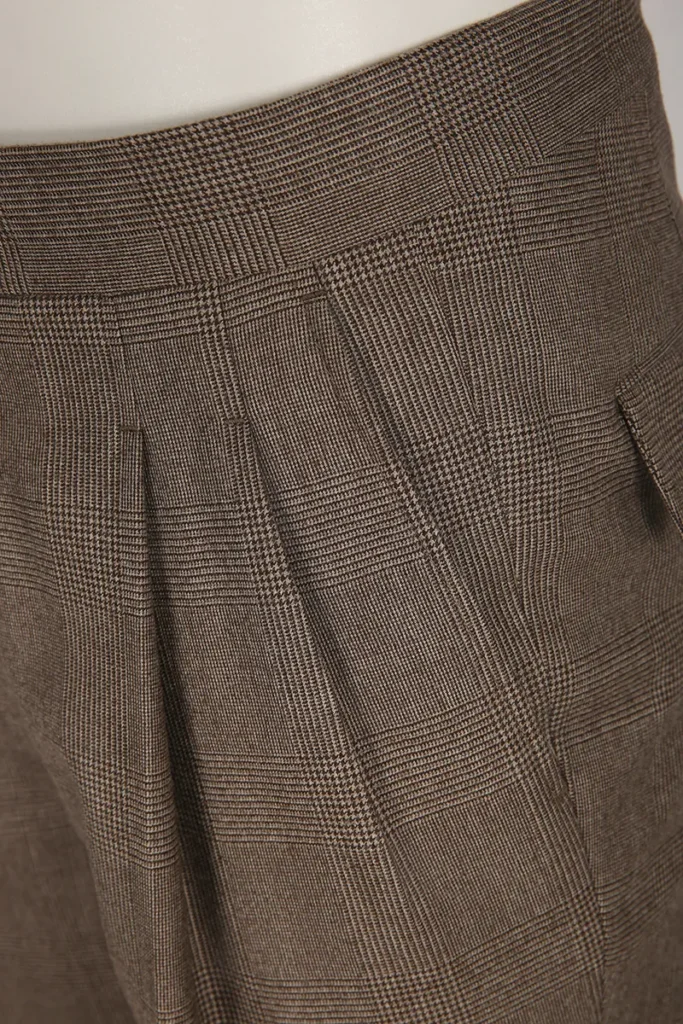 Brown Check Trousers
