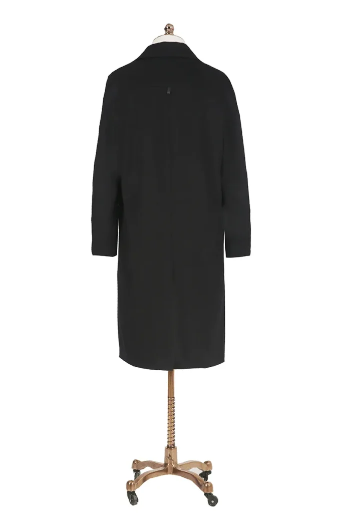Black Double-Breasted Overcoat