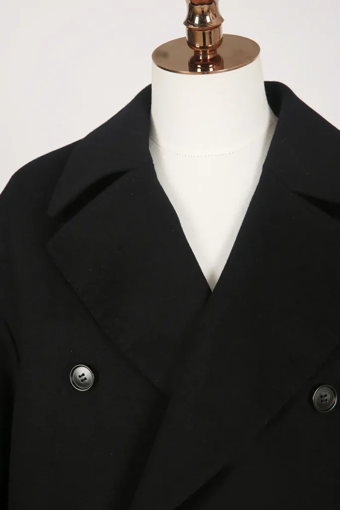 Black Double-Breasted Overcoat