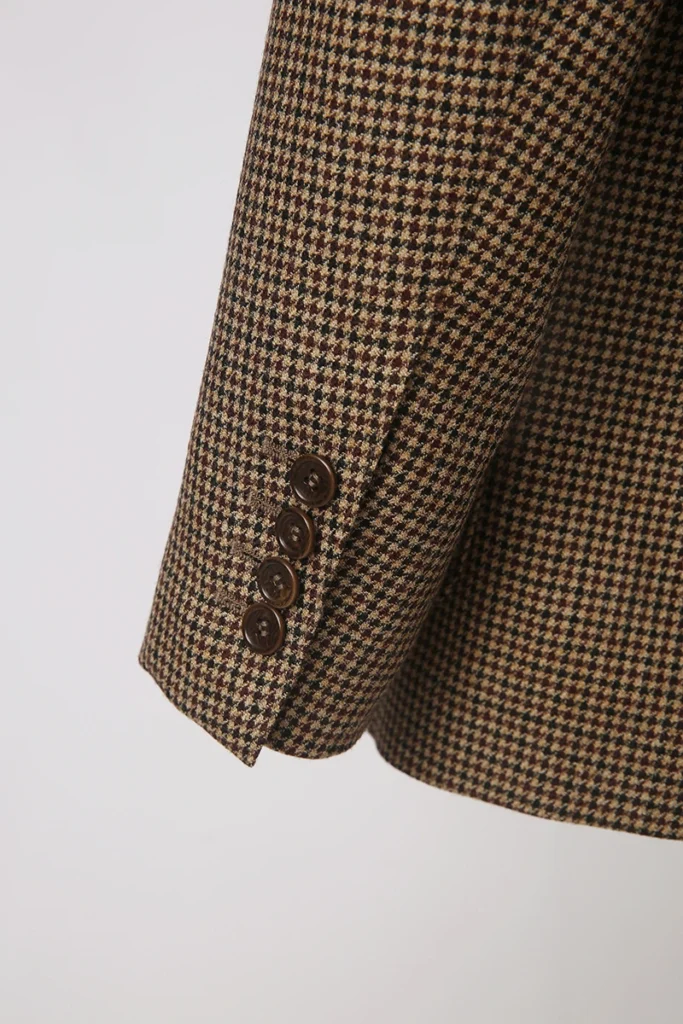 Houndstooth Wool Casual Jacket