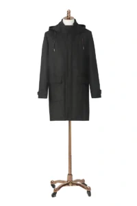Wool-Cashmere Hooded Coat
