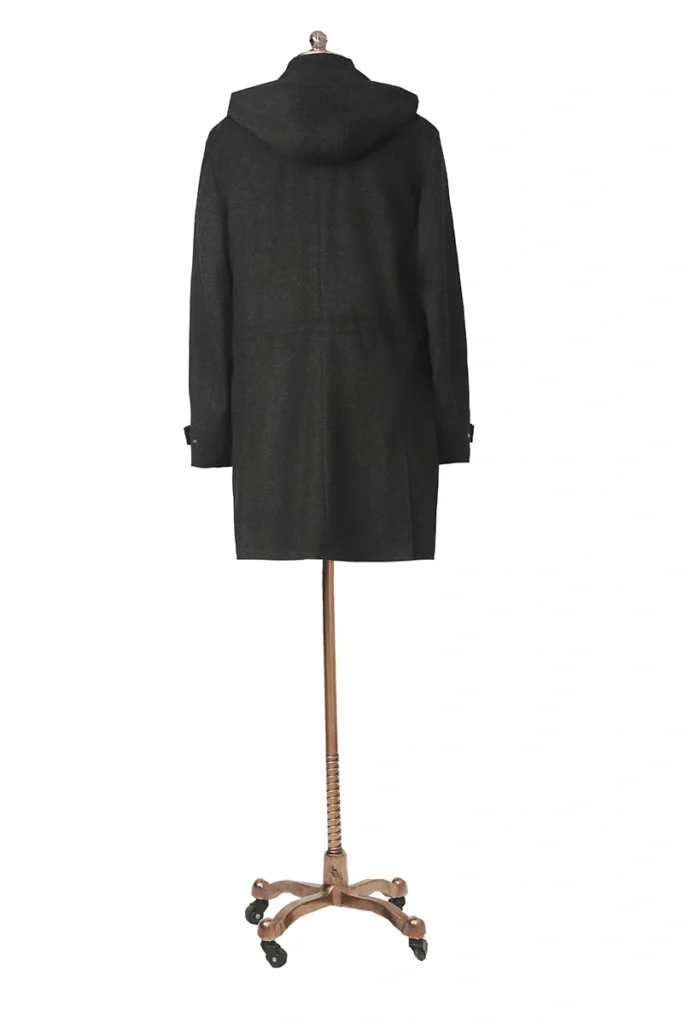 Wool-Cashmere Hooded Coat