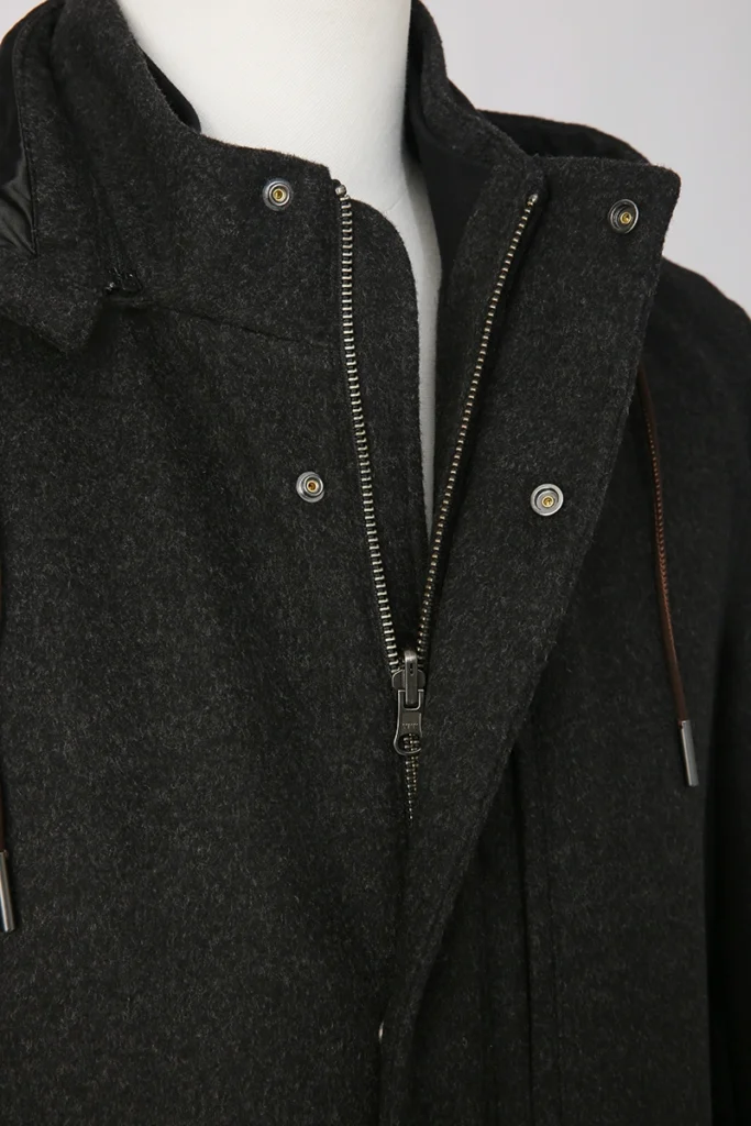 Wool-Cashmere Hooded Coat