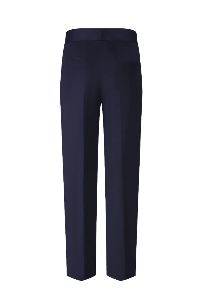 Flannel Blend Pleated Trousers