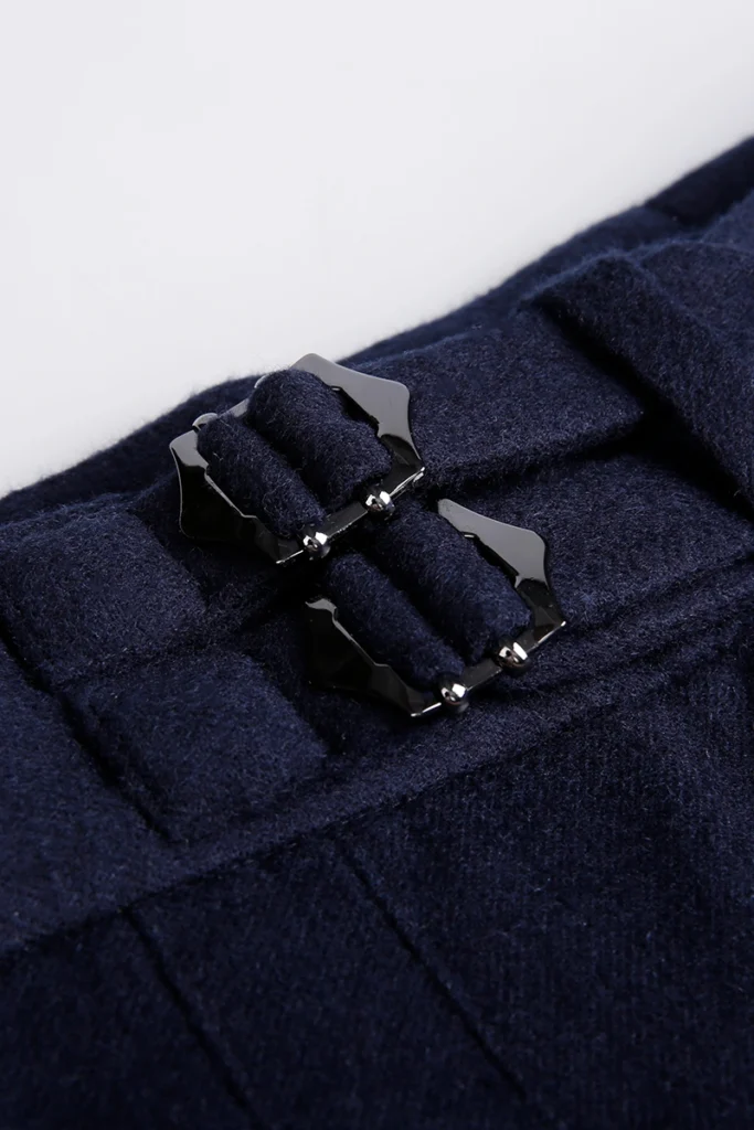 Flannel Blend Pleated Trousers