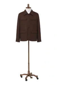Brown Wool-Silk-Camel Hair Jacket