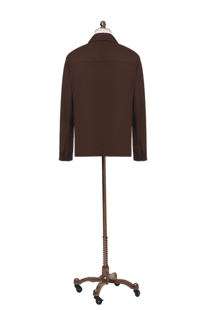 Brown Wool-Silk-Camel Hair Jacket