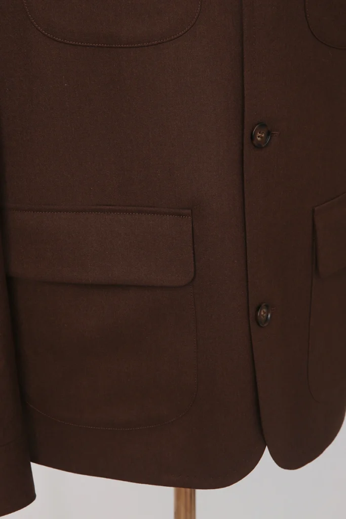 Brown Wool-Silk-Camel Hair Jacket