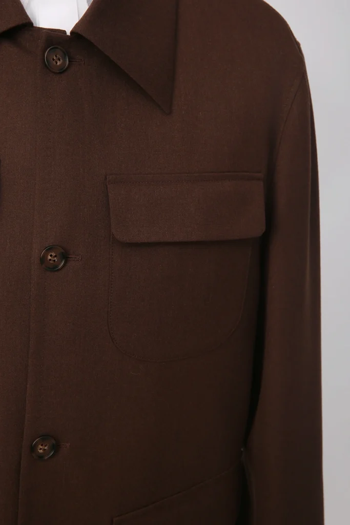 Brown Wool-Silk-Camel Hair Jacket