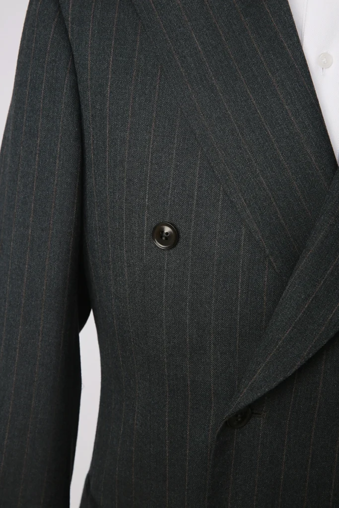 Dark Grey Stripe Double Breasted Suit