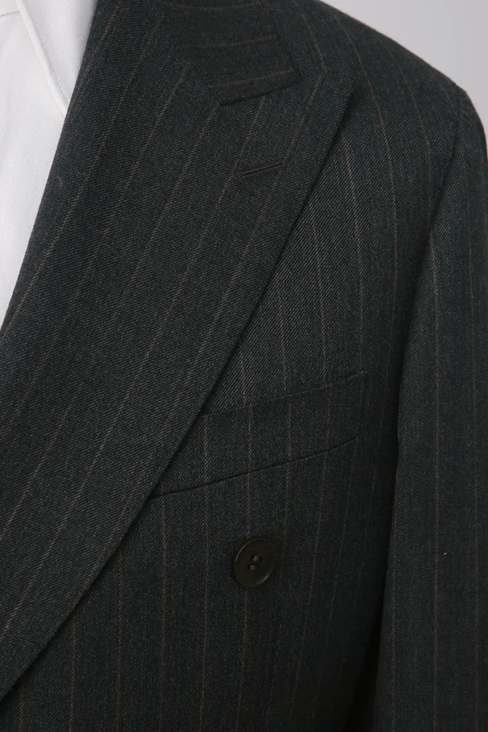 Dark Grey Stripe Double Breasted Suit