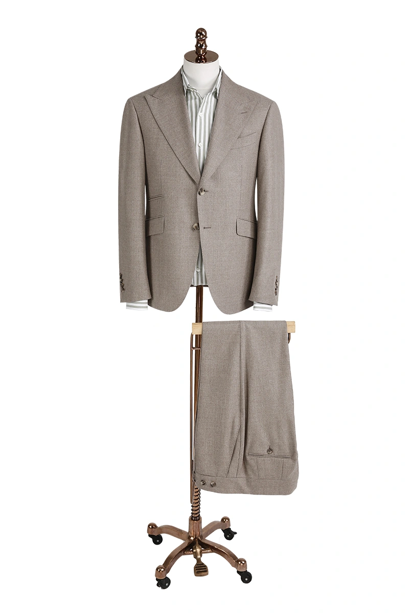 Light Brown Single Breasted Suit