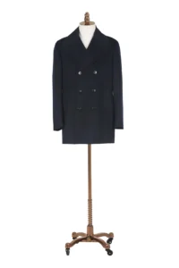 Navy Wool-Cashmere Coat