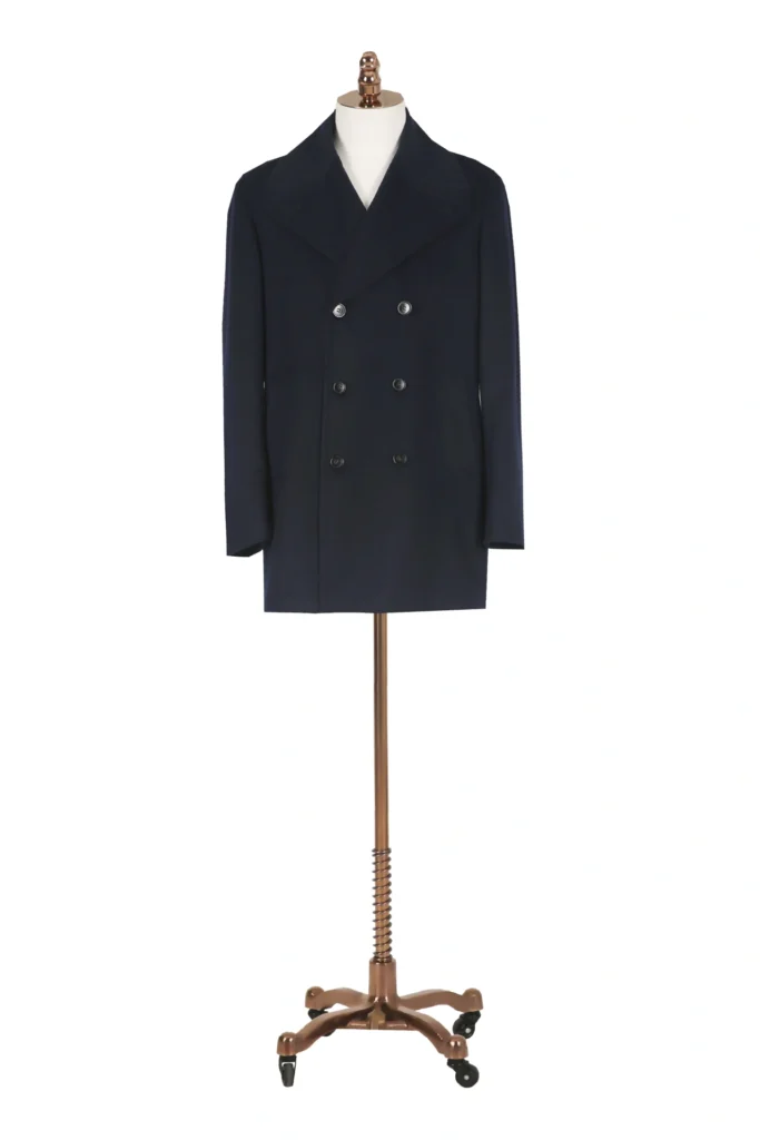 Navy Wool-Cashmere Coat