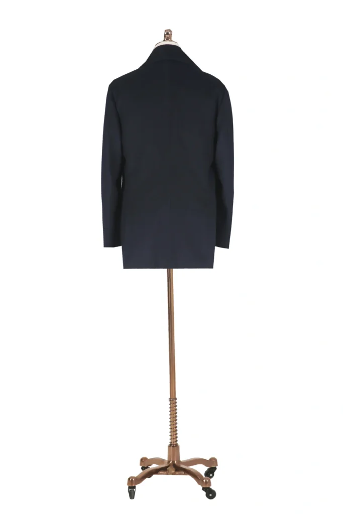 Navy Wool-Cashmere Coat
