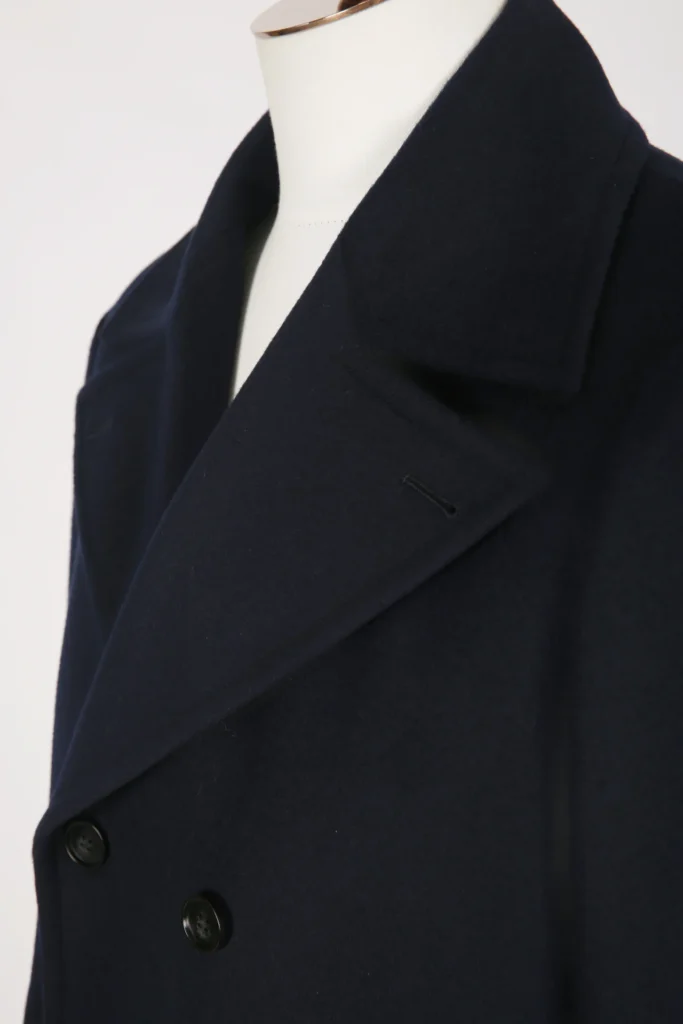 Navy Wool-Cashmere Coat